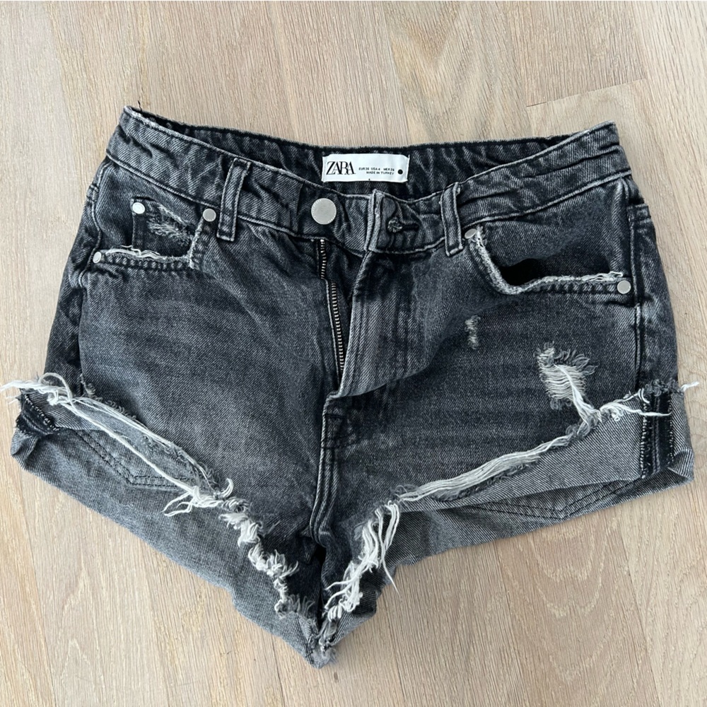 Zara black Jean shorts